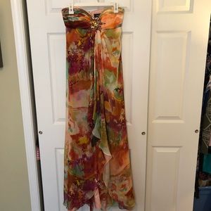 Jovani 100% Silk Multicolored Prom Dress, Size 2